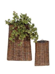 Baskets (Set of 2) 12"H, 18"H Rattan