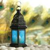 Blue Glass Candle Lantern