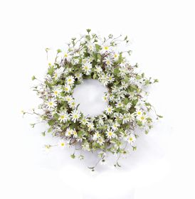 Daisy Wreath 23"D Polyester  A