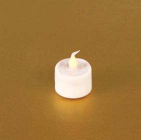 LED Flickering Tea Light w/6 Hr Timer (Set of 12) 1"H Plastic (2 CR2450 Lithium Batt Incld.)