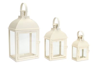 Lantern (Set of 3) 7.5"-14"H Iron/Glass A