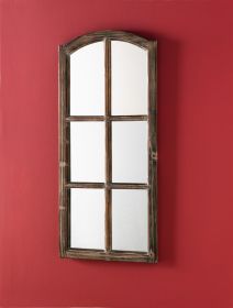 French Farmhouse Mirror 19.5"Wx43"H Wood/Glass