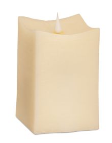 Simplux Squared Candle w/Moving Flame (Set of 2) 3.5"SQ x 5"H