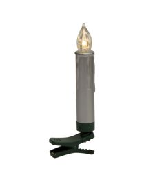 LED Clip-on Taper Candles (Set of 12) w/Remote 4"H Plastic