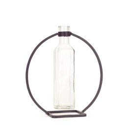 Hanging Vase in Circle Stand (Set of 4)  9"H