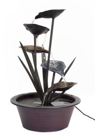 Lotus Leaf Fountain 22"H Metal