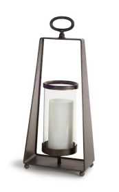 Candleholder (Set of 2) 18"H Metal/Glass