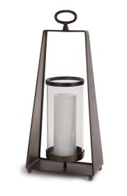 Candleholder (Set of 2) 21"H Metal/Glass