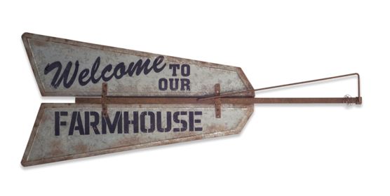 Welcome to our Farmhouse Wall Plaque 48"x19.5"H Metal