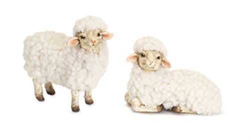 Sheep (Set of 8) 3"H, 3.5"H Resin