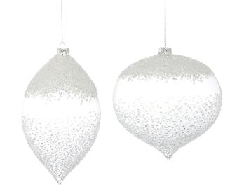 Ornament (Set of 4) 7.25"H, 9"H Glass