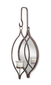 Hanging Votive Holder (Set of 2) 6.25" x 19.5"H Metal/Glass