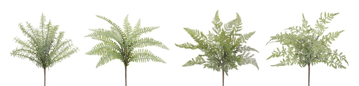 Fern Bush (Set of 12) 16"H Plastic