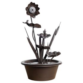 Floral Fountain 13.5" x 24"H, Metal