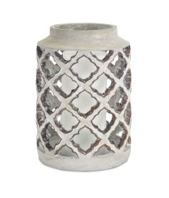 Candle Holder 12.25"H Cement