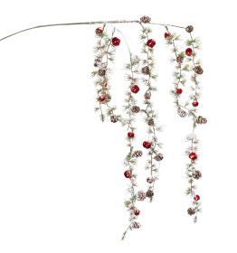 Pine and Bell Spray (Set of 12) 40"H Plastic