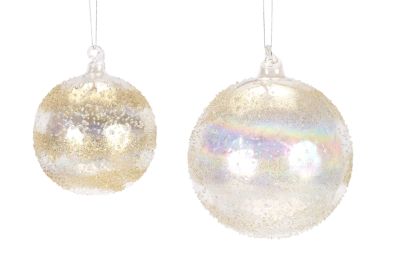Ball Ornament (Set of 4) 4.75"H, 5.5"H Glass