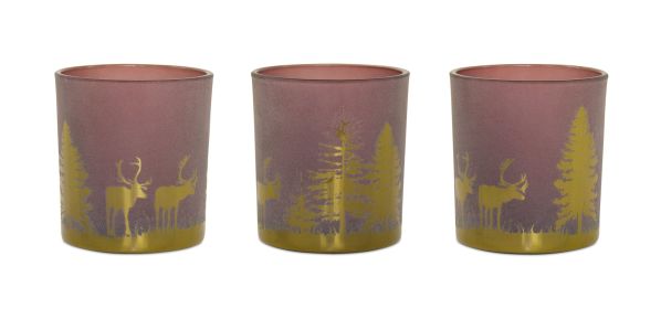 Votive Holder (Set of 3) PVC Box 3"H Glass 2
