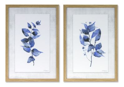 Framed Leaf Print (Set of 2) 12.75" x 18.25"H Plastic/MDF