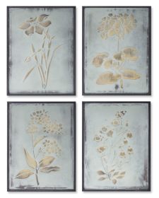 Framed Floral (Set of 4) 11.75" x 15.75"H Iron