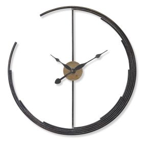 Clock 28.5"D Iron/MDF