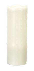 LED Wax Dripping Candle 3" x 9"H (Set of 2) with Remote