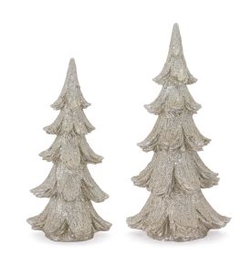 Tree (Set of 2) 15"H, 18"H Resin