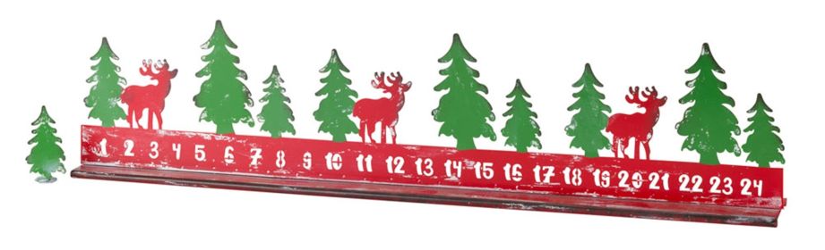 Christmas Countdown 23.5"L x 5.5"H (Set of 2) Metal