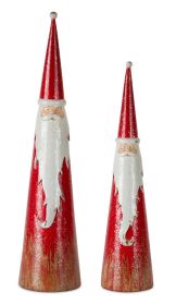 Santa (Set of 2) 13.25"H, 16"H Resin