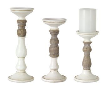 Candle Holder (Set of 3) 8.5"H, 10.5"H, 12.5"H Resin 1