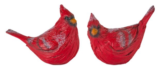 Cardinal (Set of 4) 6"H, 6.5"H Resin