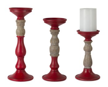 Candle Holder (Set of 3) 8.5"H, 10.5"H, 12.5"H Resin1