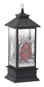 Barn Snow Globe Lantern 11.5"H Acrylic 6 Hr Timer 3 AA Batteries, Not Included