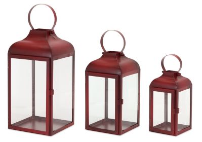 Lantern (Set of 3) 10"H, 12.75"H, 16"H Iron/Glass 2