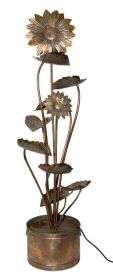 Sunflower Fountain 19.5"L x 5'H Iron