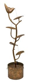 Bird Fountain 14.5"L x 4'H Iron