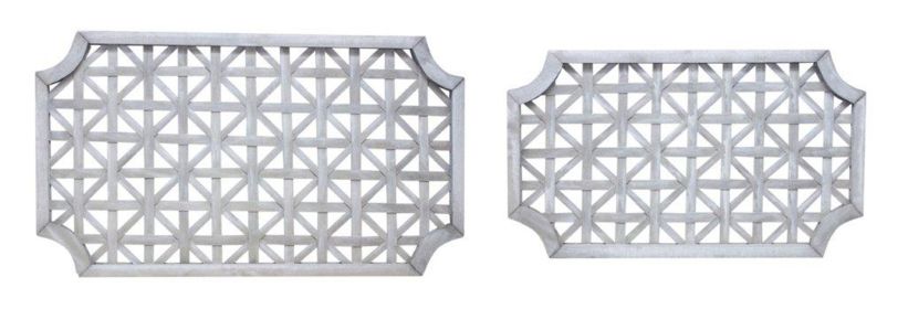 Wall Hanging (Set of 2) 27.25"L x 16"H, 33.25"L x 18.75"H Wood