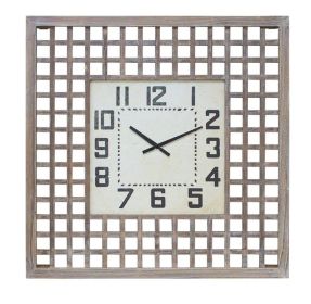 Clock 29.5"SQ Wood/MDF