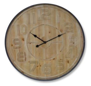 Wall Clock 31.5"D MDF/Iron