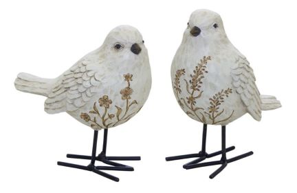 Bird (Set of 2) 5"H, 5.25"H Resin