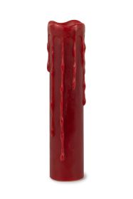LED Wax Dripping Pillar Candle with remote and 4 and 8 Hour Timer (Set of 2) 1.75"Dx8"H Wax/Plastic