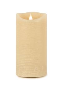 Simplux LED Designer Candle with remote - 4 and 8 Hr Timer 3.5"D, 7.75"H Wax/Plastic (Requires 2 C Batteries, Not Included)