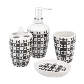 Geometric Bath Accessory Set