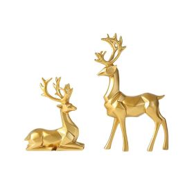 Origami Elk,resin Sitting Standing Deer Statues,for Home Decoration
