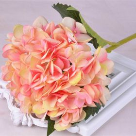 1PC Luxury Artificial Hydrangea Flower Silk Bouquet Wedding Home New Year Decoration Accessories