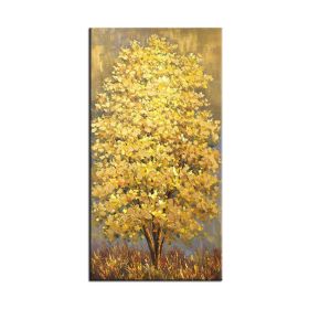 Palette Knife Money Tree 100% Hand Painted Modern Abstract Oil Painting on Canvas Wall Art for Living Room Home Decor No Frame