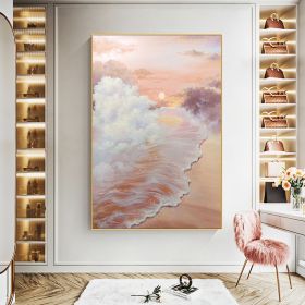 100% Hand Painted Landscape Simple Golden Oil Painting Large Size Hand Made Art Wall Paintings Canvas Wall Art Room Decoration