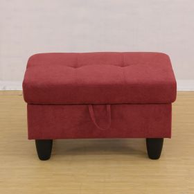 Red Flannel Living Room Sofa Ottoman