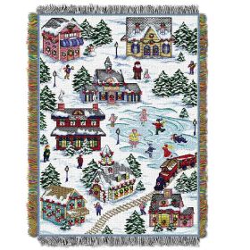 Snowy Village Licensed Holiday 48"x 60" Woven Tapestry Throw by The Northwest Company