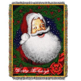 Howdy Santa Licensed Holiday 48"x 60" Woven Tapestry Throw by The Northwest Company
